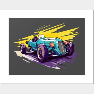 Old sport racing car Posters and Art